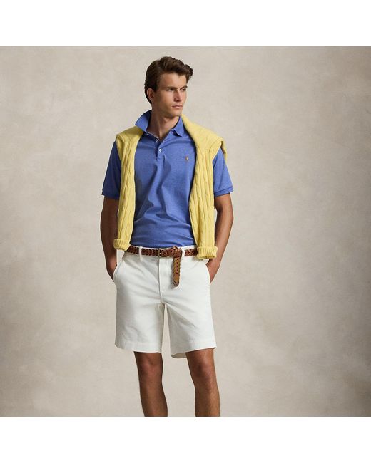 Polo Ralph Lauren Blue 23 Cm Stretch Straight Fit Chino Short for men