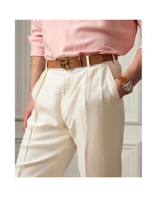 Ralph Lauren Purple Label Handgemaakt Linnen-zijden Pantalon in het Natural voor heren