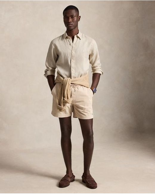 Polo Ralph Lauren Natural Custom Fit Linen Shirt for men