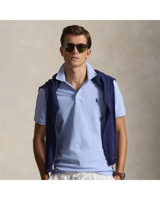 Polo Ralph Lauren Blue Custom Slim Fit Stretch Mesh Polo Shirt for men