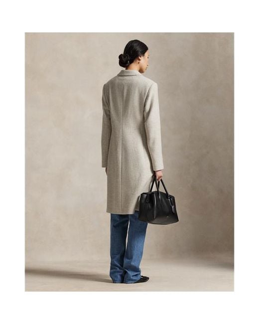 Polo Ralph Lauren Natural Wool-Blend Herringbone Coat