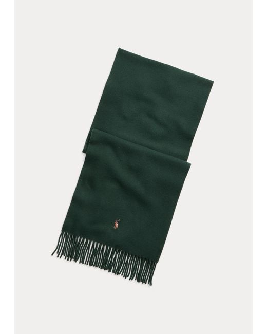 Écharpe à franges en laine vierge Polo Ralph Lauren pour homme en coloris Green
