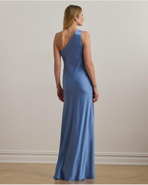 Robe Asymétrique En Charmeuse De Satin Ralph Lauren en coloris Blue