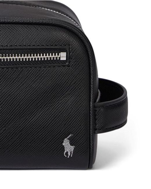 Polo Ralph Lauren Black Saffiano Leather Travel Case for men