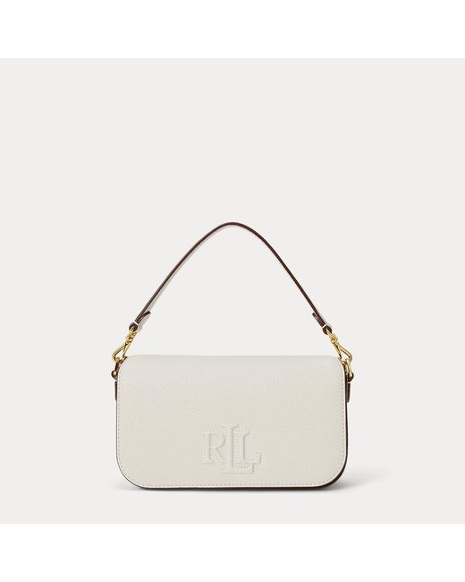 Ralph Lauren Natural Pebbled Leather Small Adley Shoulder Bag