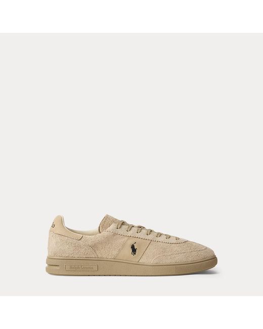 Ralph Lauren Natural Bedford Suede Trainer for men