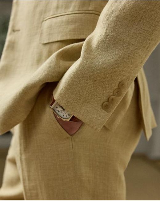 Ralph Lauren Kent Handgemaakt Linnen-Zijden Colbert in het Natural voor heren