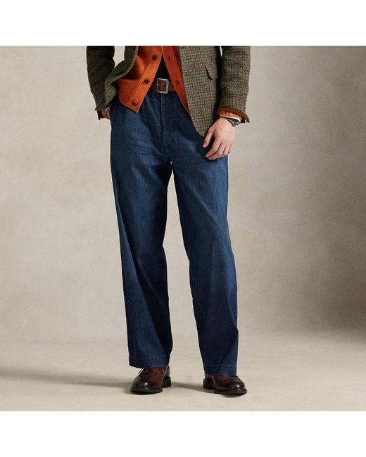 Ralph Lauren The Big Denim Chino in Blue for Men | Lyst