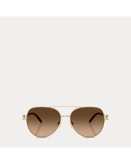 Ralph Lauren Metallic Stirrup Pilot Sunglasses