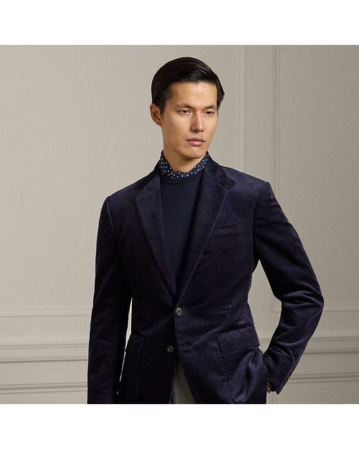Ralph Lauren Kent Handgemaakt Corduroy Colbert in het Blue voor heren