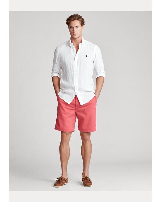 Camisa De Lino Slim Fit Polo Ralph Lauren de hombre de color Blanco | Lyst