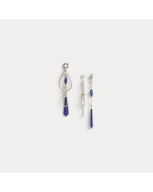 Ralph Lauren Blue Double-Sided Lapis Drop Earrings