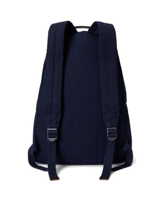 Ralph Lauren Blue Polo Bear Canvas Backpack for men
