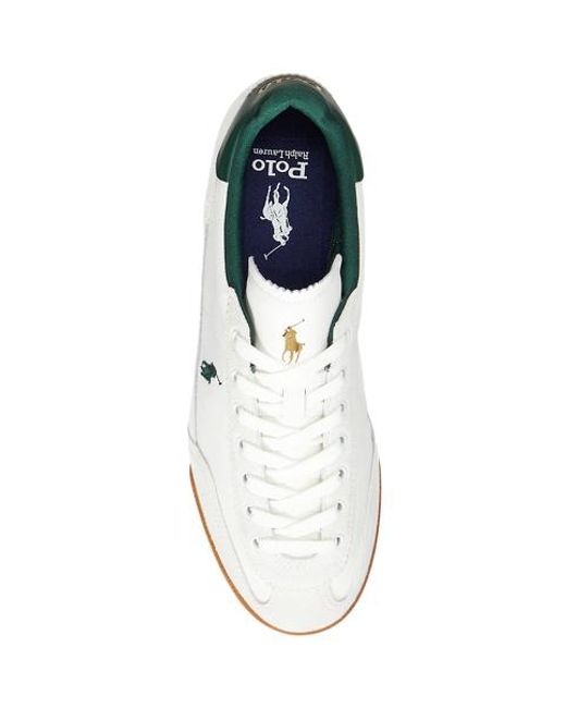 Polo Ralph Lauren White Hester Suede & Canvas Trainer for men