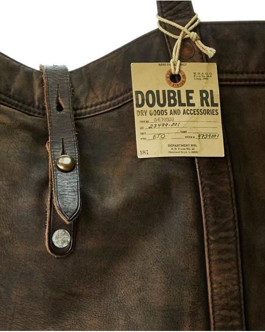 RRL Brown Leather Tote for men
