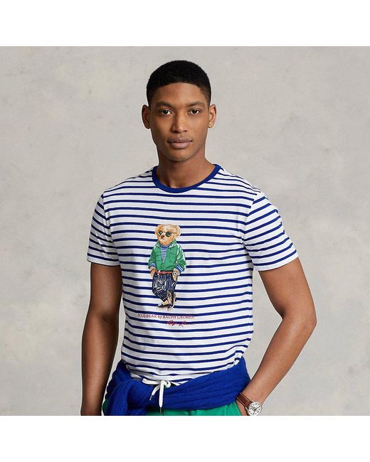 Ralph Lauren Classic Fit Polo Bear Jersey Tshirt in Blue for Men Lyst