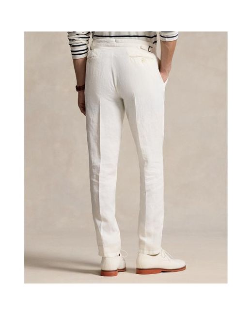 Polo Ralph Lauren White Hemp Twill Suit Trouser for men