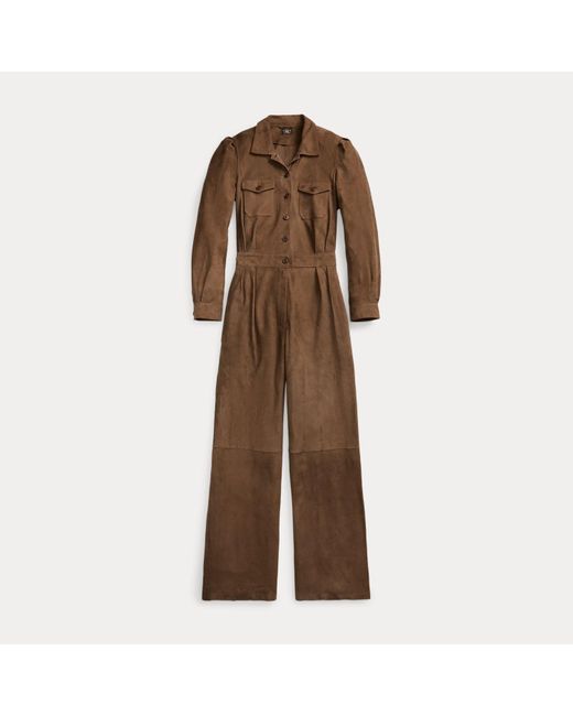RRL Brown Suede Coverall
