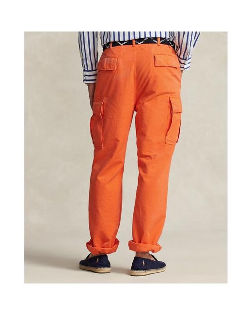 Polo Ralph Lauren Orange Burroughs Relaxed Fit Ripstop Cargo Trouser for men