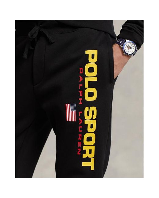 Polo Ralph Lauren Black Polo Sport Fleece Joggers for men