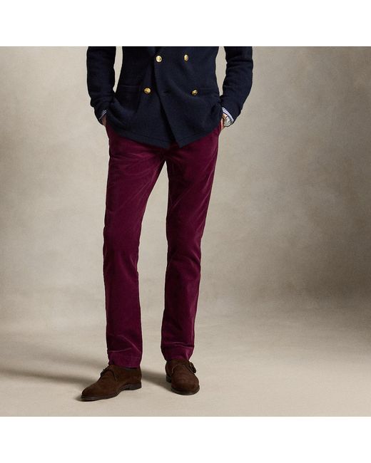 Polo Ralph Lauren Red Andover Slim Fit Stretch Trousers for men