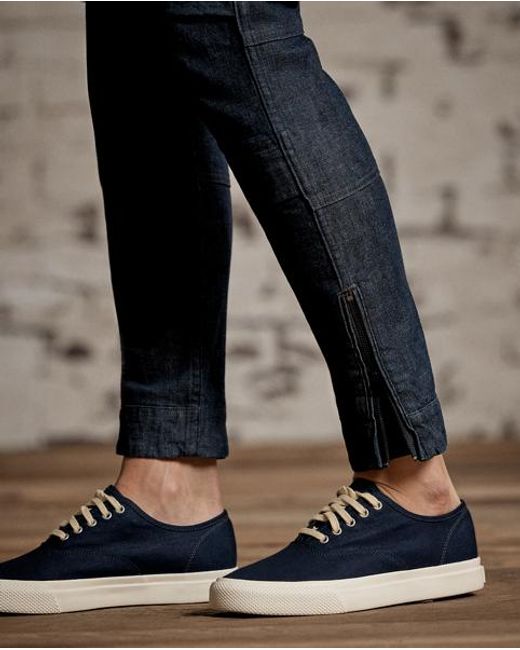 RRL Blue Stretch Skinny Denim Cargo Trouser