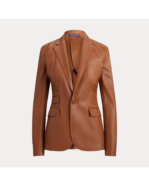 Ralph Lauren Brown Parker Lambskin Jacket
