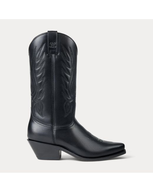 Ralph Lauren Black Ralph Lauren Chilton 40 Mm Vachetta Cowboy Boot