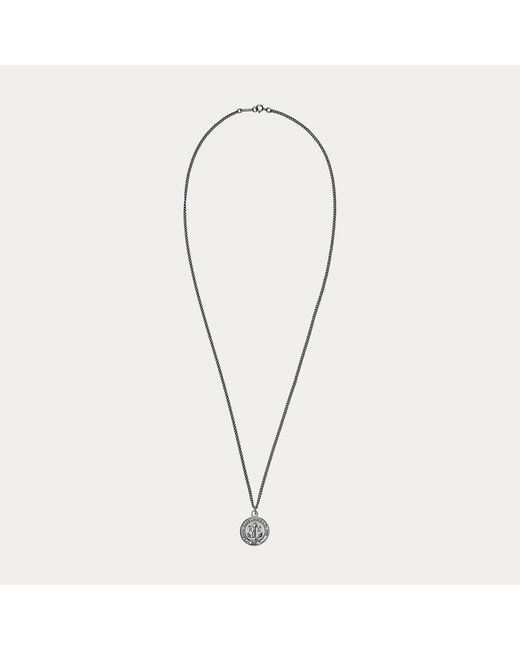 Ralph Lauren Gray Nautical Brass Pendant for men