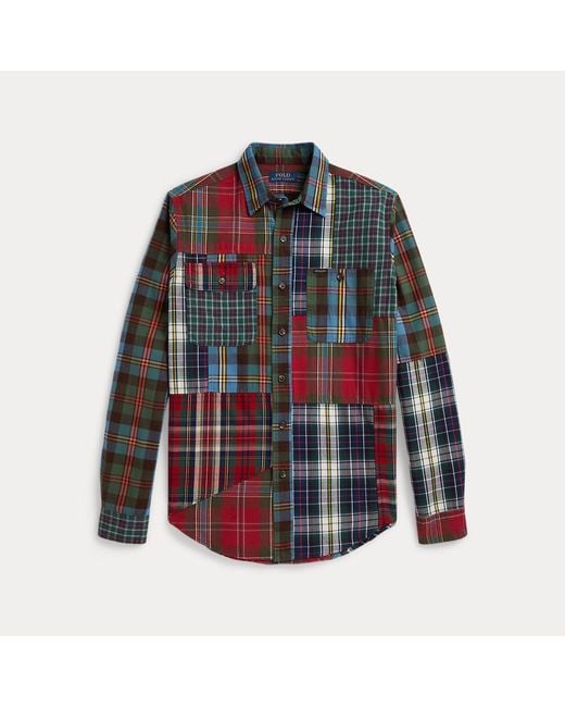 Polo Ralph Lauren Multicolor Classic Fit Patchwork Plaid Oxford Shirt for men