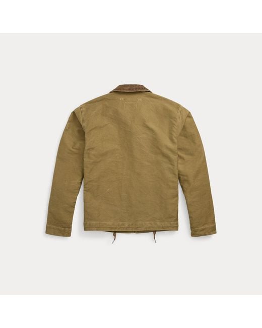 RRL Green Corduroy-Collar Cotton Deck Jacket for men