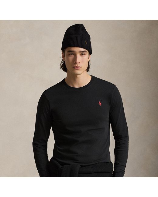 Polo Ralph Lauren Black Custom Slim Jersey Long-Sleeve T-Shirt for men