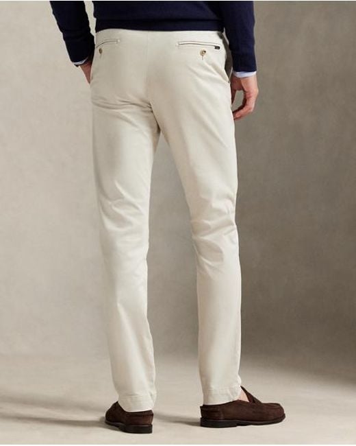 Ralph Lauren Natural Jarrett Slim Fit Sateen Trouser for men