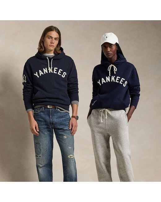 Polo Ralph Lauren Blue Polo Ralph Lauren Lauren Yankees Hoodie for men
