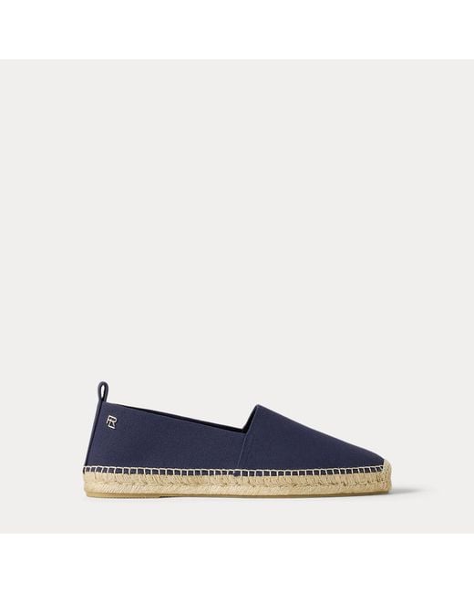 Ralph Lauren Blue Bosworth Cotton Canvas Espadrille for men