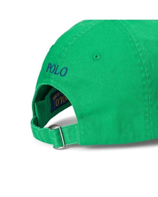 Polo Ralph Lauren Green Cotton Chino Baseball Cap for men