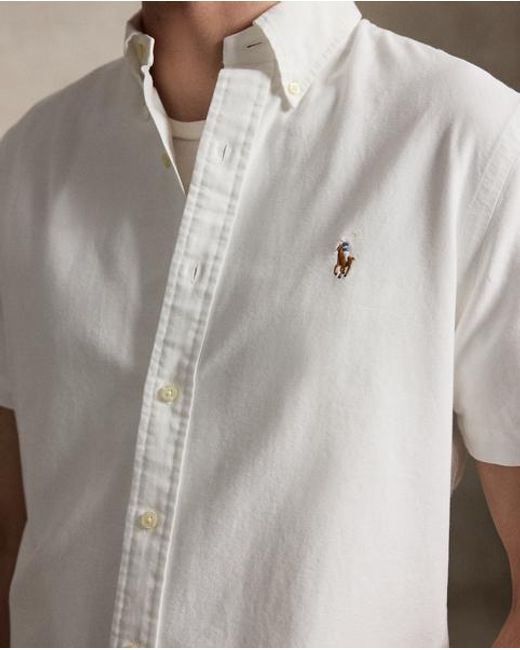 Polo Ralph Lauren White Custom Fit Oxford Shirt for men