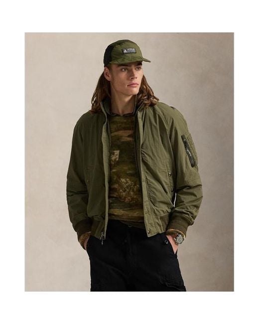 Ralph lauren bomber jacket green hotsell