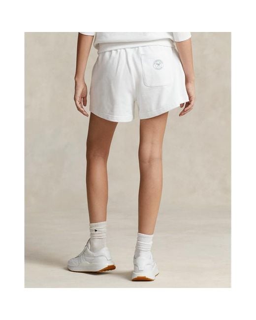 Pantalón corto de Wimbledon de felpa Polo Ralph Lauren de color White