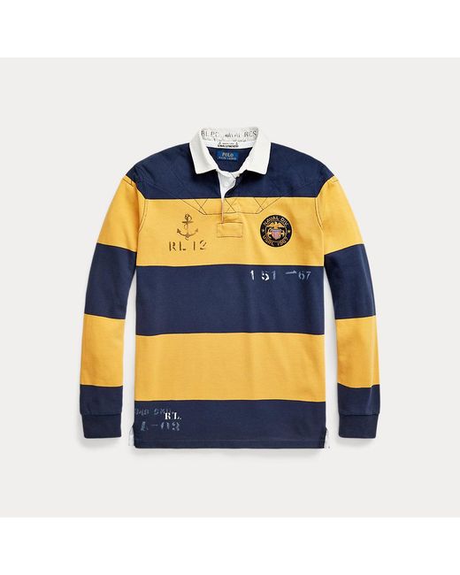 Maglia da rugby a righe Classic-Fit di Polo Ralph Lauren in Yellow da Uomo