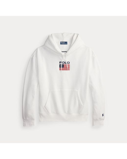 Polo Ralph Lauren White Flag Fleece Hoodie for men