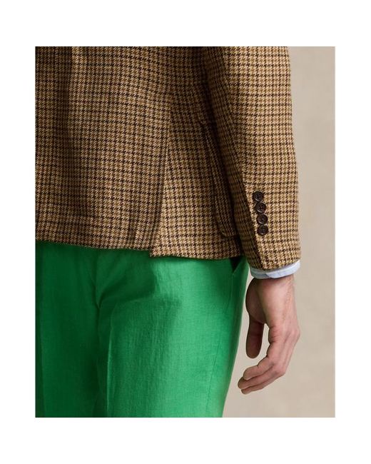 La giacca RL67 a quadri in lino e seta di Ralph Lauren in Brown da Uomo