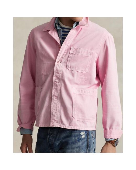 Polo Ralph Lauren Pink Twill Utility Jacket for men