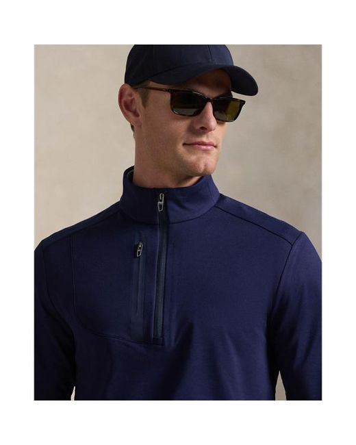 Ralph Lauren Blue Classic Fit Stretch Jersey Pullover for men