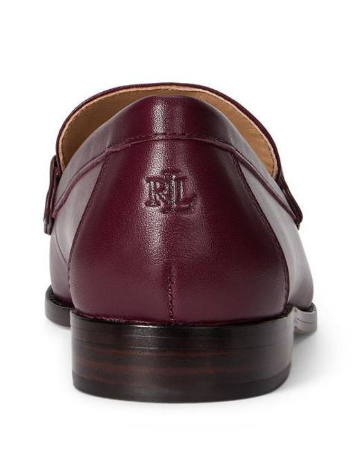 Ralph Lauren Red Tasha Leather Loafer