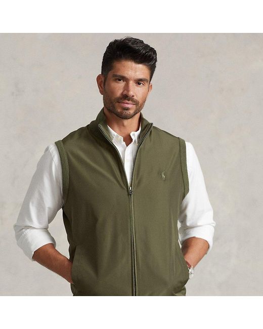 Polo Ralph Lauren Cotton Ralph Lauren Hybrid Sweater Vest in Army Olive