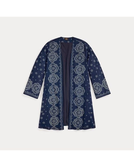 RRL Blue Bandanna-Print Voile Duster