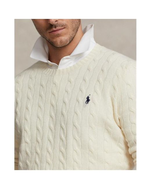 Ralph Lauren Natural Ralph Lauren Cable-knit Wool-cashmere Sweater for men