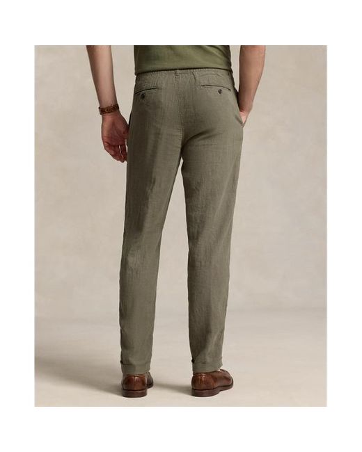 Pantaloni Prepster in lino Polo di Polo Ralph Lauren in Green da Uomo