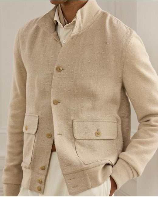 Ralph Lauren Natural Hybrid Full-Zip Jumper for men